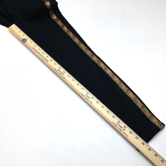 Paige Women's Black Hoxton Ankle Jeans Leopard Print Tuxedo Stripes size 28 - Picture 8 of 10